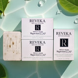 4pack - Reveka Skincare Magnesium Soap with Green Tea, Eucalyptus, Spearmint & Jojoba Beads