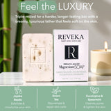 2pack - Reveka Skincare Magnesium Soap with Green Tea, Eucalyptus, Spearmint & Jojoba Beads