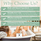 2pack - Reveka Skincare Magnesium Soap with Green Tea, Eucalyptus, Spearmint & Jojoba Beads